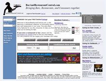 Tablet Screenshot of barandrestaurantcentral.com